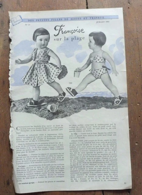 Page Poupées MODES ET TRAVAUX Janvier 1984 - Marie Françoise Et Jean Michel