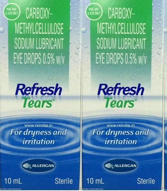 2 X REFRESH Tears Lubricant Eye Drops for Dryness & irritation 10ml