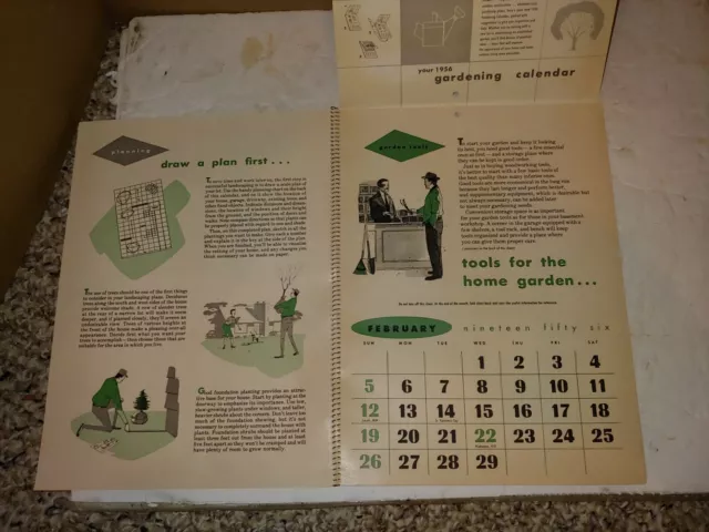 Vintage 1956 Allan Davis Nurseries Calendar,Middletown,Media,Lima Pennsylvania 3