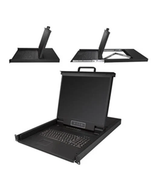 NEW StarTech RKCONS1908K 8 Port Rackmount KVM Console w/ Cables - Integrated