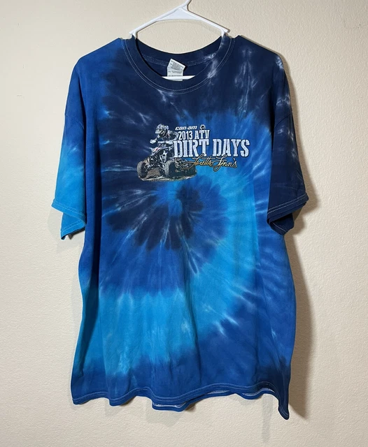 2013 ATV Dirt Days Motocross Dirt Bike Mountain Dew Racing Tie Dye T Shirt XL 2013 ATV Dirt Days Motocross Dirt Bike Mountain Dew Racing Tie Dye T Shirt XL