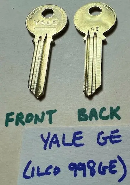 Vintage 1980s NOS Yale GE key blanks (ILCO #998GE) new old stock Y82 8GE