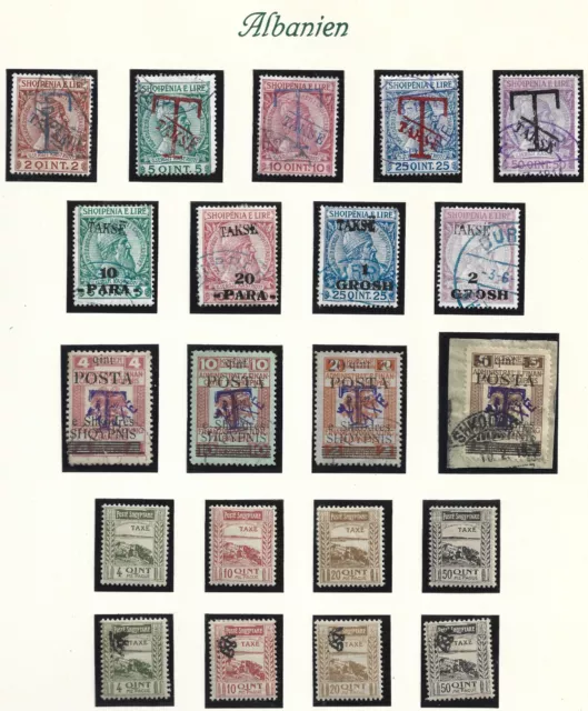 Albania, BOTB, 5 primi set, O/P/tassa, materiale scarso (Y64)