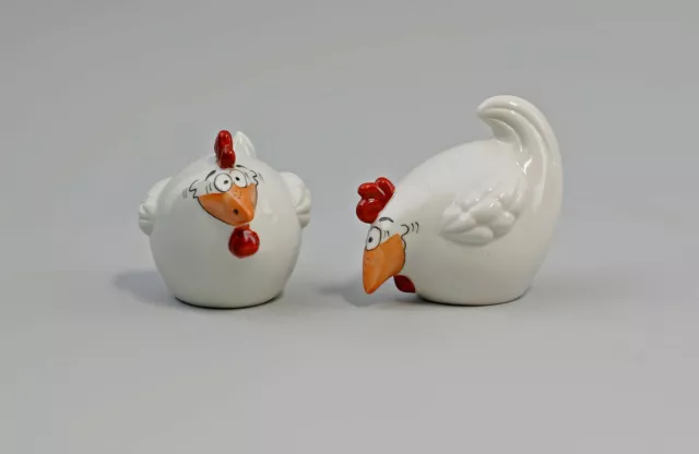 9942717 Porcelana S/Pimentero Esparcidor Par Pollos Descuento Cabra By W&a H6cm