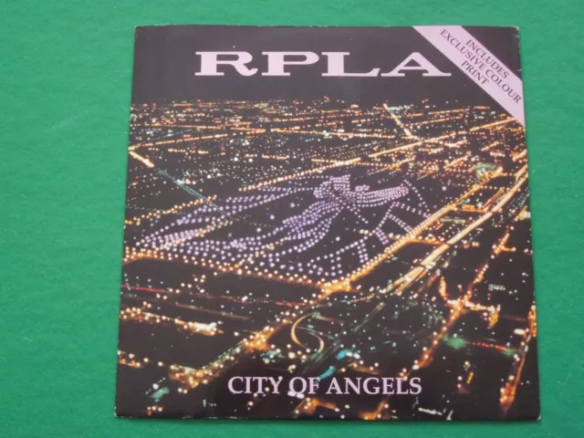'City Of Angels' - RPLA. 1991 12" UK Vinyl Single. Print. 45rpm. EMI. EX/EX