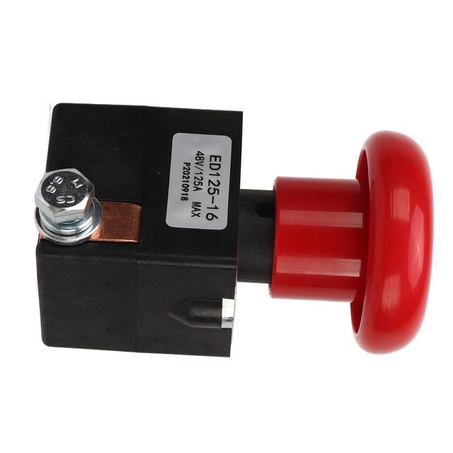 EMERGENCY STOP PUSH Button Emergency Stop Switch 48V 125A Metal Alloy ...