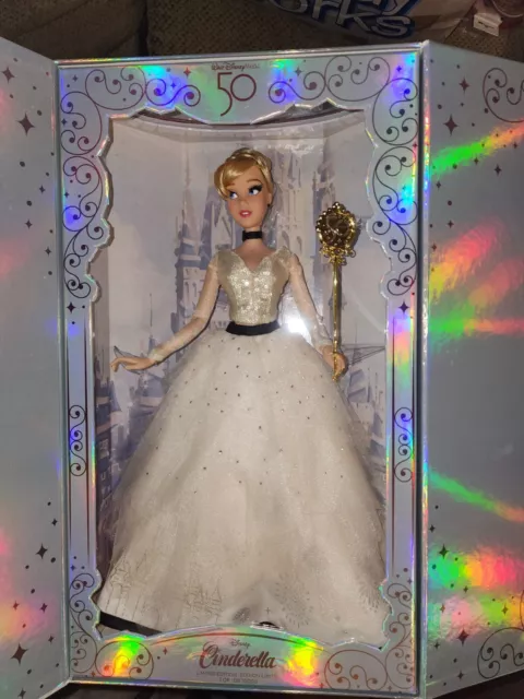 Walt Disney World 50th Anniversary Cinderella Limited Edition Doll 17" Free Ship