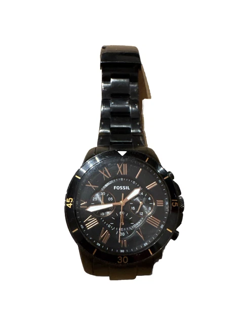 FOSSIL SULLIVAN MULTIFUNCTION Black Silicone Watch Bq2445 95.00 PicClick UK