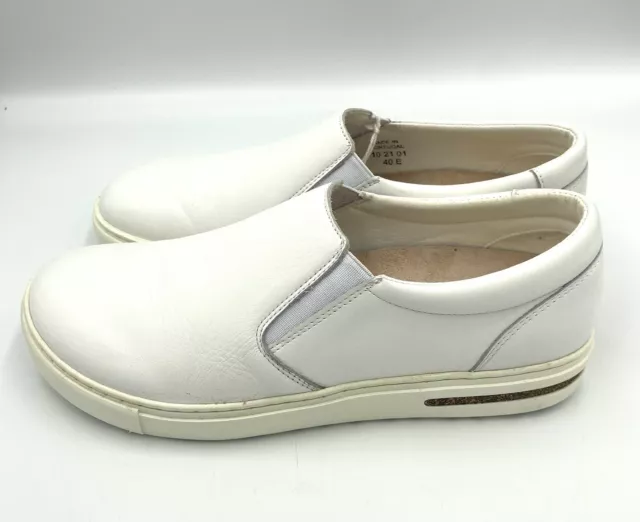 Birkenstock Oswego Unisex Sneaker Leather White Womens size 9 Mens size 7