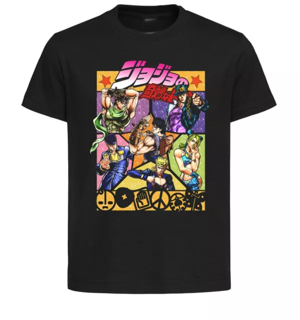 T-Shirt Black - Maglia Nera - JoJo Comics - Characters