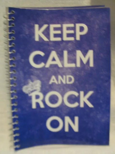 Keep Calm Rock On Spiral Notebook Music School Supplies