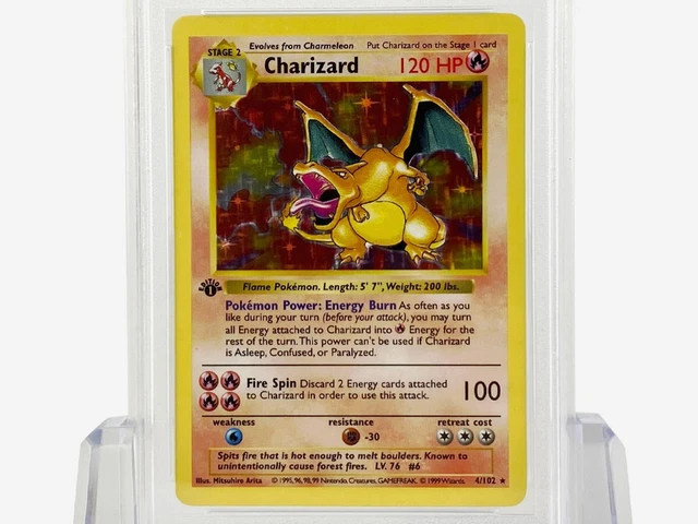 Pokémon TCG Charizard Base Set 4/102 Holo Unlimited Holo Rare