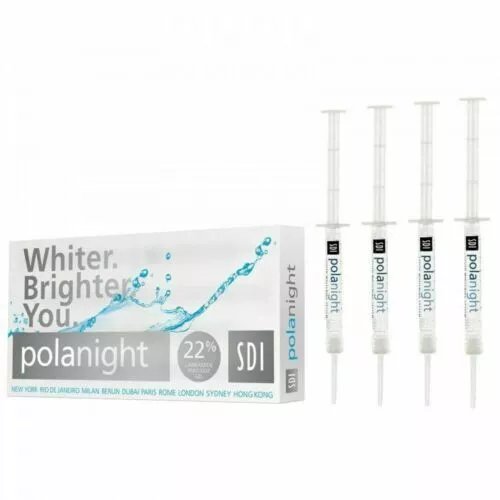 SDI Pola Night Kit 22% Dental Tooth Whitening Bleach Kit of 4 X 3gm Syringes. SDI Pola Night Kit 22% Dental Tooth Whitening Bleach Kit of 4 X 3gm Syringes.