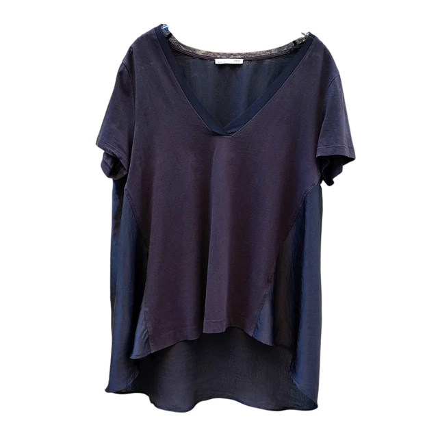 Pull Court Zara Noir Avec Bijoux Et Manches évasées - Taille XS - Occasion Très Bon état