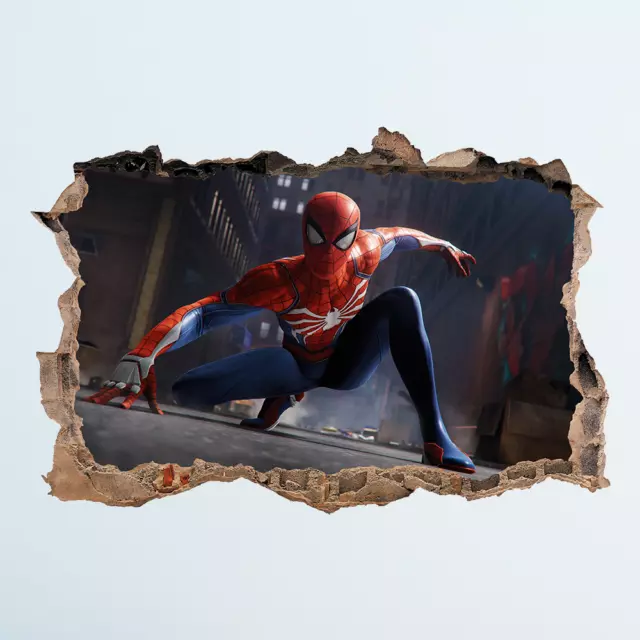 Spiderman Marvel Avengers 3d View Wall Sticker Removable Children Bedroom  Vinyl