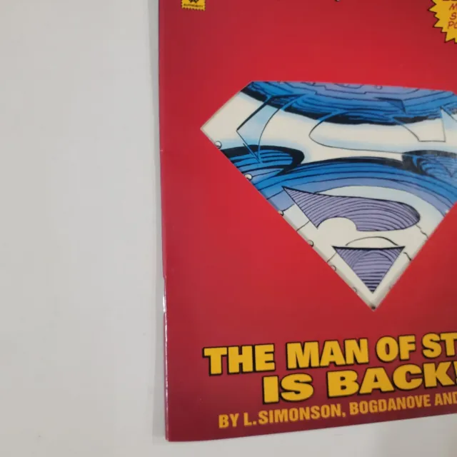 Superman The Man of Steel #22 Reign of the Superman Die Cut DC Comic Book 1993 3