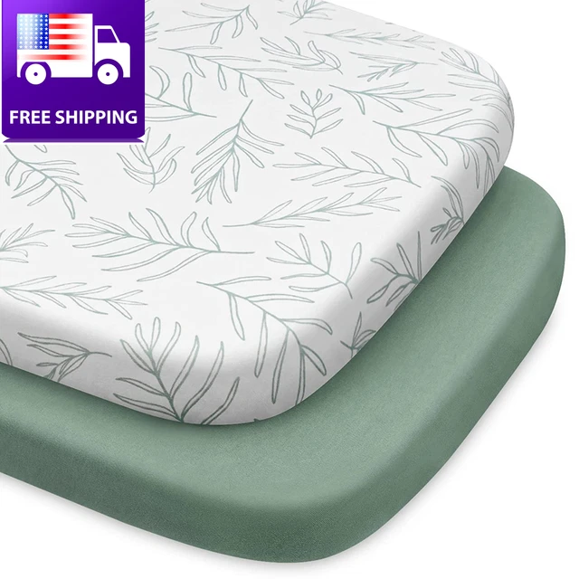 Bassinet Sheet Fitted for Baby Boy and Girl, Jersey Knit Cotton for Natural Comf