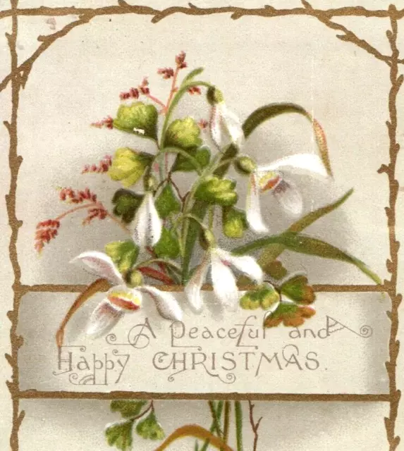 1880s Hildesheimer & Faulkner Victorian Happy Christmas Card P150