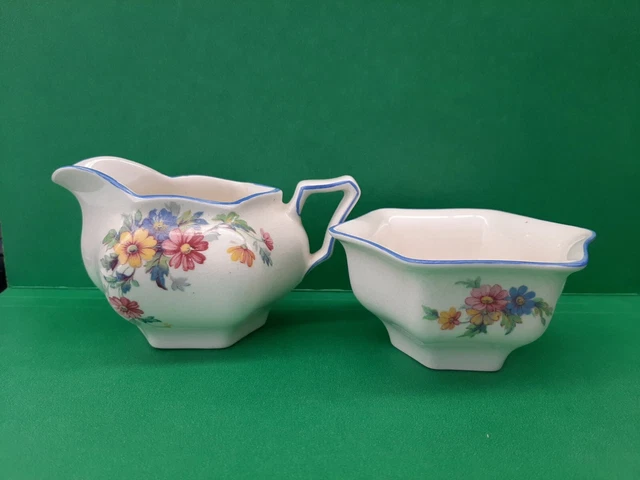 Grimwades Royal Winton Chintz Cream and Sugar 1930s Floral