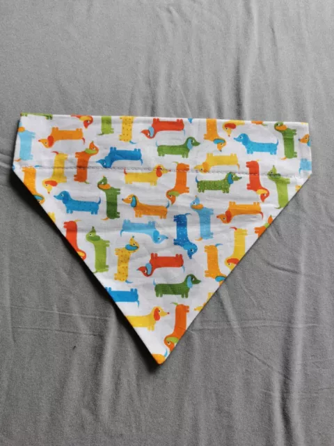 Handmade Dog Bandana Slide on Collar Neckerchief Scarf MediumPROCEEDS To CHARITY