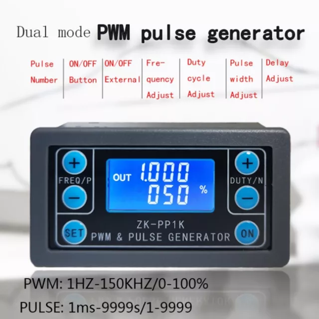 Adjustable PWM Signal Generator Module Pulse Frequency Duty Cycle Square Wave S7