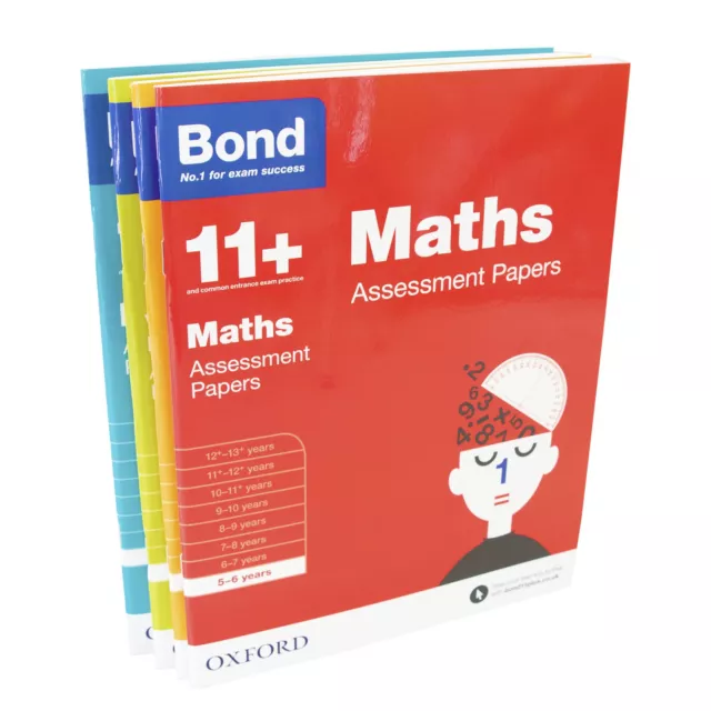 Bond 11+ Assessment Papers (Year 5-6) 4 Books By Oxford - Paperback