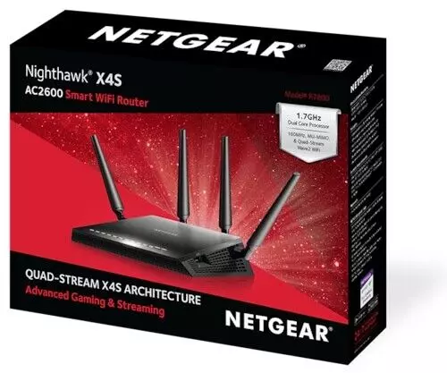 Netgear X4S R7800 AC2600 DD-WRT OPENVPN router Gigabit ad alta potenza