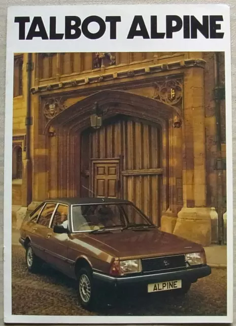 TALBOT ALPINE Car Sales Brochure Sept 1980 #C9602/1/150