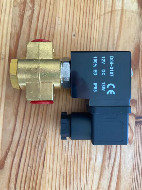 Solenoid valve - SLP2DF12V9B04 Pipe: 1/4" Medi: Water.Air DC12V