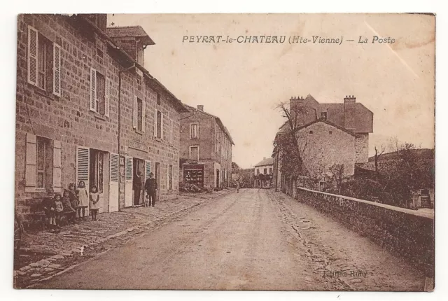 Cpa 1924 Haute Vienne Peyrat Le Chateau Anime La Poste Be