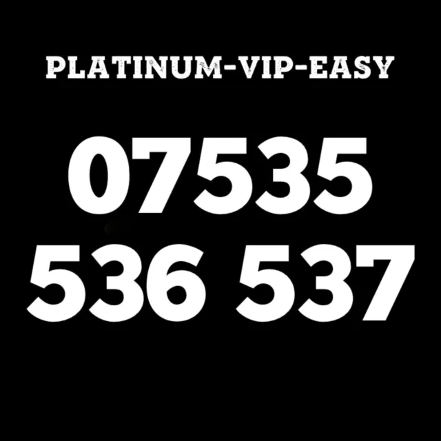 ⭐ Gold Easy Vip Memorable Mobile Phone Number Diamond Platinum Sim Card Bmw 535