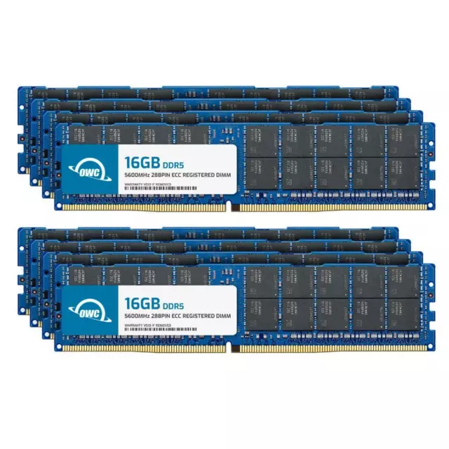 OWC 128 GB (8x16 GB) DDR5 5600 MHz 1Rx4 ECC Registrado 288 pines DIMM RAM de memoria