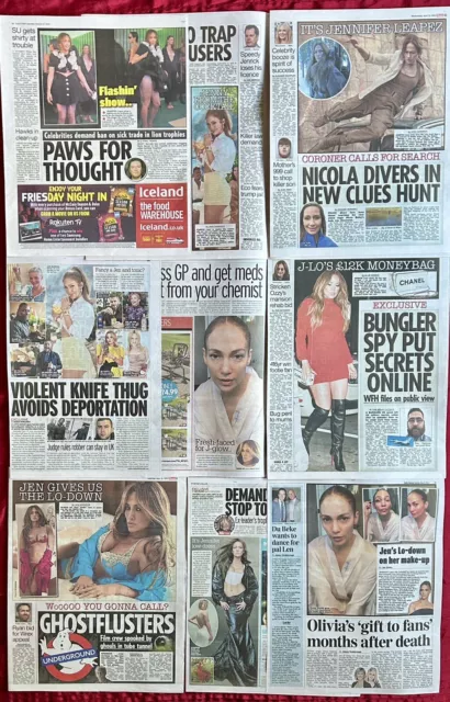 Jennifer Lopez UK Newspaper Magazine Clippings Cuttings Articles Lot 3