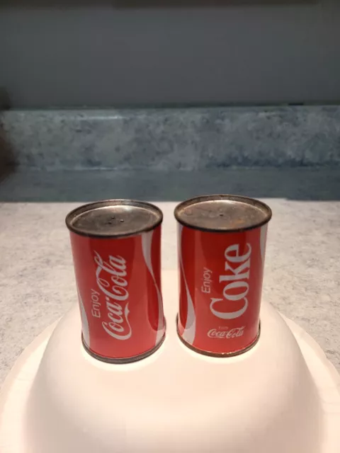 Vintage Coca Cola Can Salt and Pepper Shakers highly collectible