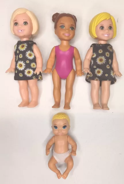 Barbie Kelly Chelsea 1 Vtg Toothless,Ballerina,Baby & Dolls Lot of 4 Htf!