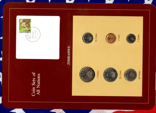 Coin Sets of All Nations Zimbabwe UNC All  1980 but 1,20 cents 1983