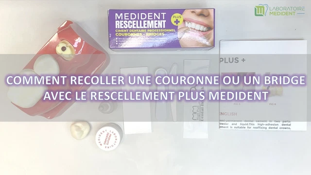 Ciment Dentaire Medident Rescellement Plus © Pour Resceller Couronnes Ou Bridges 2