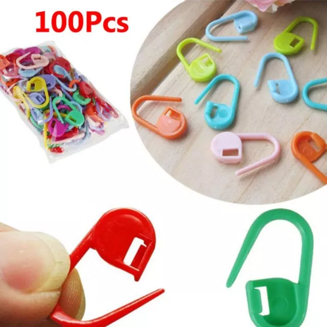 Mix Color Mini Knitting Markers Holder Locking Stitch Craft Crochet Needle Clip