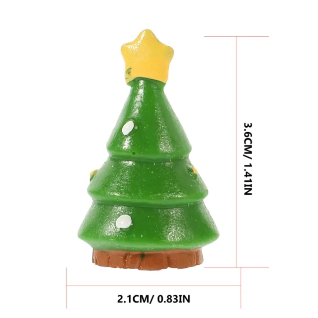 12 Pcs Resin Bonsai Tree Ornament Holiday Fairy Dollhouse Toy 2