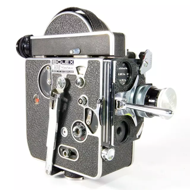 ✅ Paillard Bolex H16 REX-2 Reflex Movie Camera With Kern Pizar 25mm f1.5 RX Lens