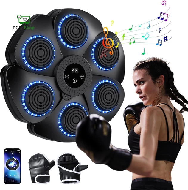 Macchina Da Boxe Musicale Bluetooth 2024 - Con Guanti, Luci RGB, 9 Velocità, Per Adulti E Bambini - Foto 5