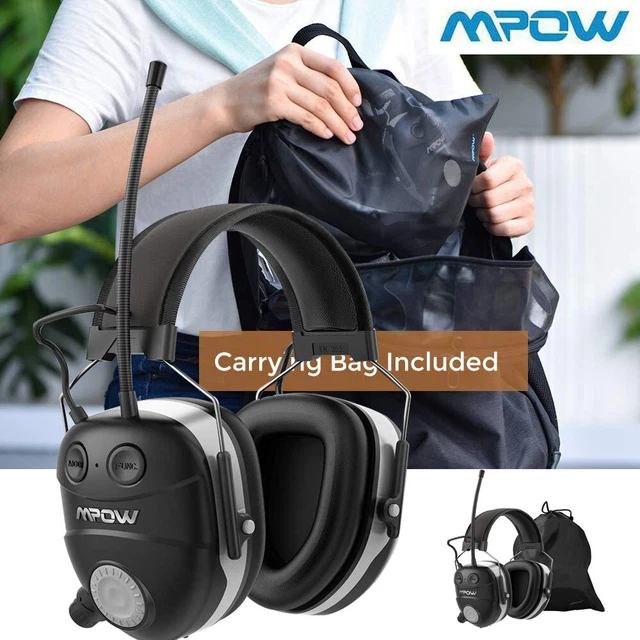 MPOW NRR 29DB Safety Ear Defenders Bluetooth Headphones Muffs Shooting