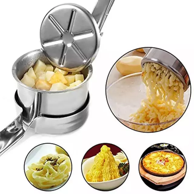 Potato Ricer Masher Heavy Duty Stainless Steel Press Kitchen E4 U Hot^