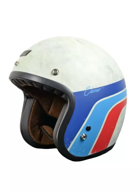 Casco de moto jet estilo BMW vintage, homologado ECE tipo bandit. Envio 24h