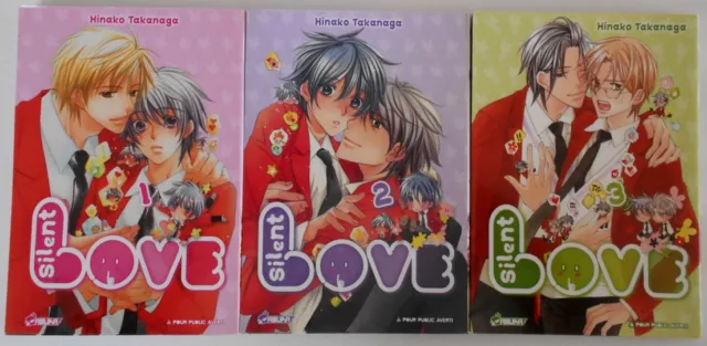 LOT 3 MANGA SILENT LOVE Tome 1 2 & 3 Hinako TAKANAGA VF - ASUKA Be x Boy YAOI