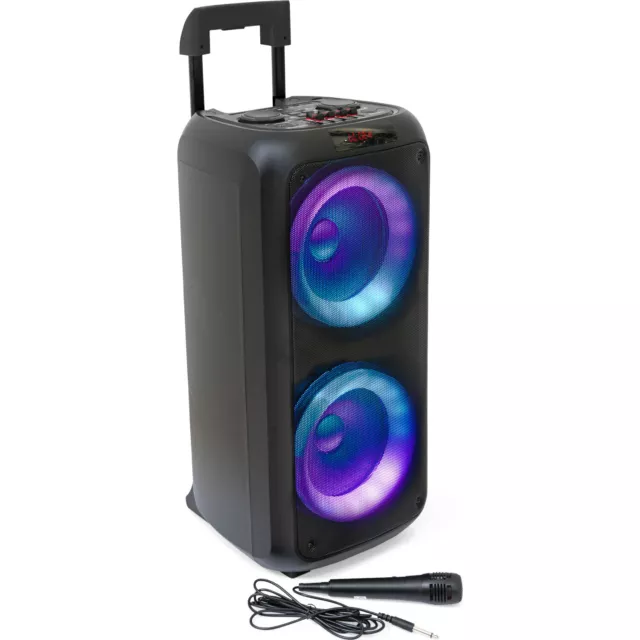 Ibiza Venus600 Beleuchtete Karaoke Lautsprecherbox 600W Sound Musik Bühne Led