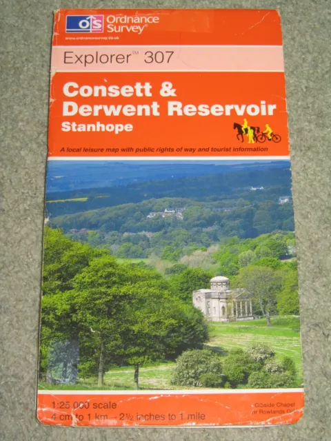 Ordnance Survey Explorer 1:25,000: Sheet 307 Consett & Derwent Reservoir - 2001