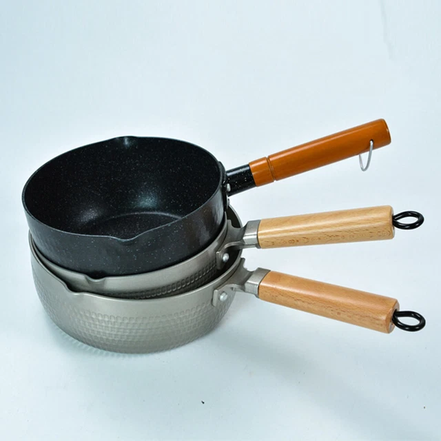 Olla de aluminio con mango largo sopas de metal - olla sin sartén