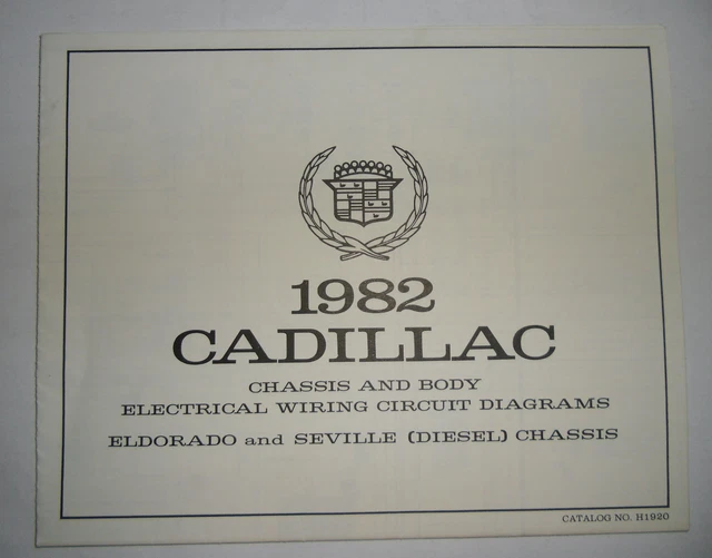 ELECTRICAL CIRCUIT DIAGRAM / Wiring Diagram Cadillac Eldorado Body