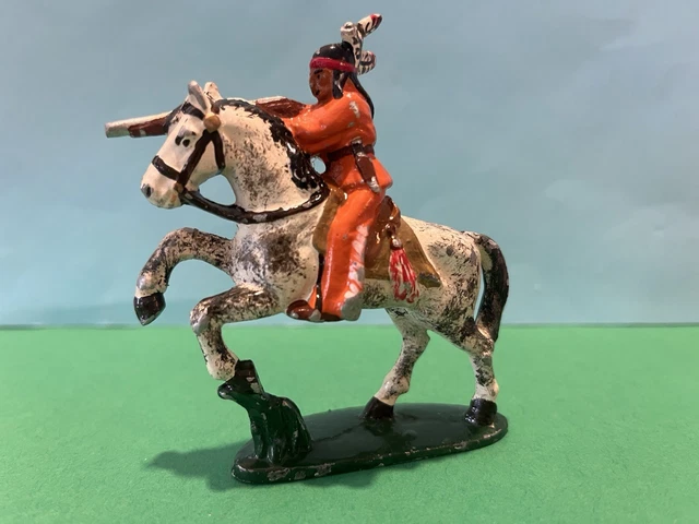 Figurine Quiralu : Cavalier Général à Cheval, Képi Rouge, Aluminium Peint, 78mm